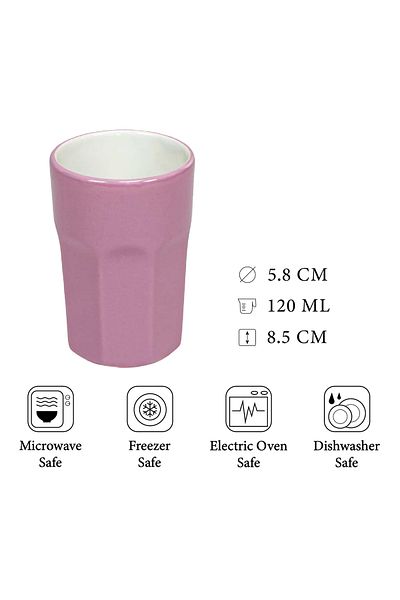 Cesiro 120 ml glass with Lavender Purple pattern, Cesiro