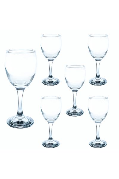 Cesiro Set of 6 180 ml glasses with glass stem, Cesiro