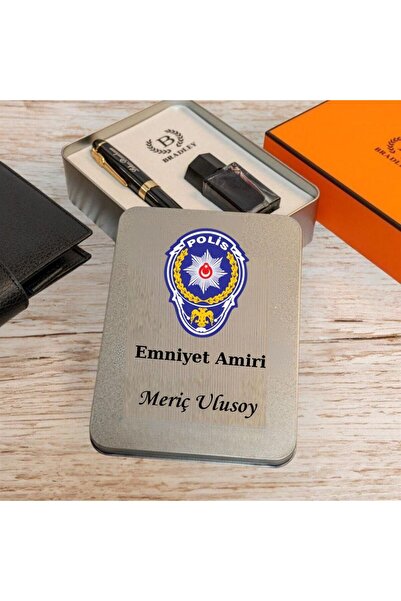 Çılgıntrend Polislere Özel  Siyah Gold Dolma Kalem