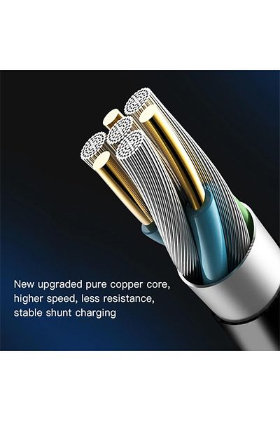 Microdigit كابل شحن سريع DC204 3 في 1، 5 أمبير، USB إلى Type-C، Lightning، وMicro USB - 1.2 متر