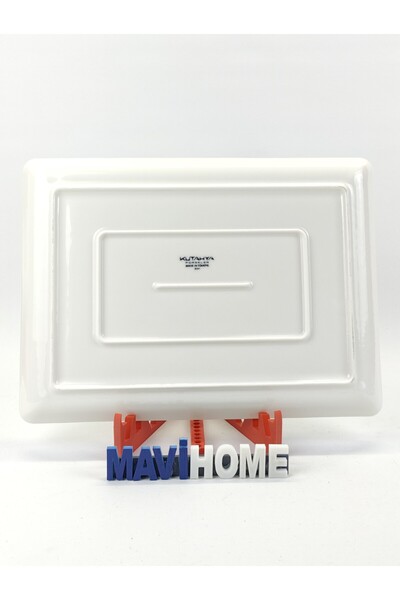 MAViHOME Patterned 30 X 22 cm Rectangular Cream Boat Plate Single