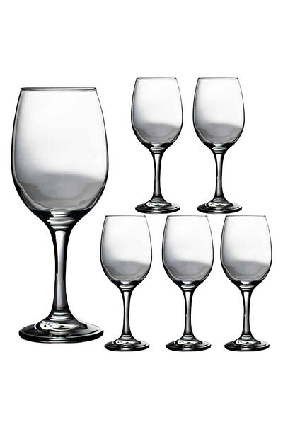 Cesiro Set of 6 glass stemmed glasses, 365 ml, Cesiro