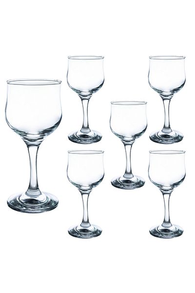 Cesiro Set of 6 185 ml glass wine glasses, Cesiro