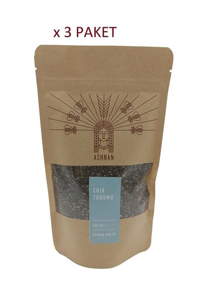 Ashnan Chia Tohumu Glutensiz 200g X 3 Paket (Toplam 600 gr ) ( Çiya Tohumu ) ...