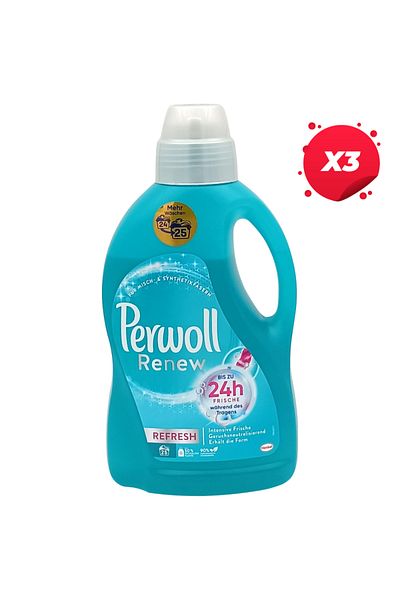 Perwoll X3 - PERWOLL LIQUID DETERGENT 1.375L RENEW FRESH 25 WASHES