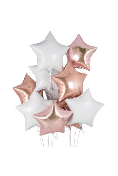 KidMania Buchet 5 baloane folie stele, Baby Shower, Stars Magic Gold, 18 inch