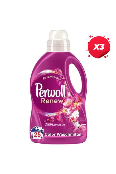 Perwoll X3 - PERWOLL LIQUID DETERGENT 1.375L RENEW BLOSSOM 25 WASHES ALL COLORS
