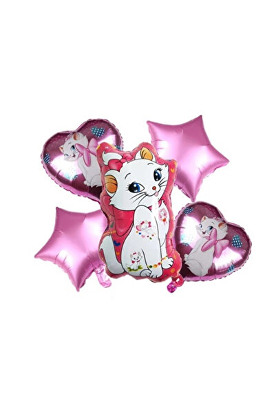 KidMania Buchet 5 baloane folie pisica Marie KidMania®, 60x45 cm