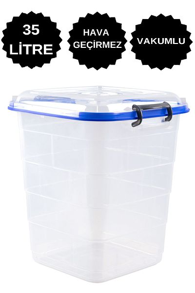 DEEMBRO 35 Lt Large Size Vacuum Sealed Cat Litter Storage Box Container Air Tight 35 Lt Receive 35*42*39 cm