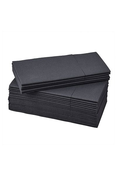 IKEA MOTTAGA Paper napkin, black, 38 x 38 cm