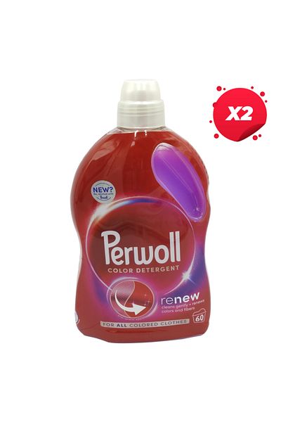 Perwoll X2 - PERWOLL LIQUID DETERGENT 3L RENEW COLOR 60 WASHES