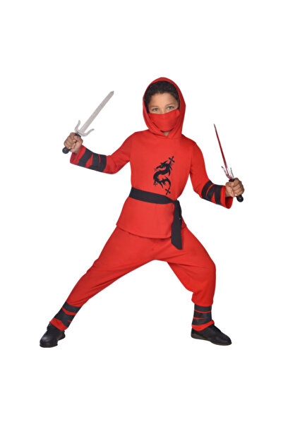 KidMania Costum Red Ninja pentru copii 3-4 ani 104 cm