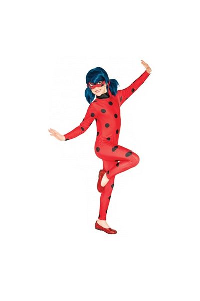 Miraculous Costum Buburuza Miraculoasa Pentru Fete - Ladybug 104 Cm 3-4 Ani
