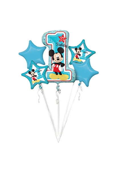 Disney Buchet 5 baloane 1St Birthday Mickey Mouse