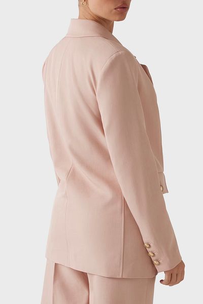Guess New Fiona Regular Fit Mono Collar Double Breasted Blazer Jacket W5Rn49Wgx02 Jacket W5Rn49 Wgx02 F6K9
