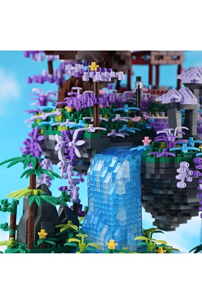 YUSHINV Sakura Ağaç Evi Yapı Blokları, 4574 Parça, Orijinal Müzik, Hediye Kutulu