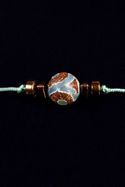 Zalifra Handmade Natural Stone Tibetan Agate, Hematite Power and Balance Bracelet