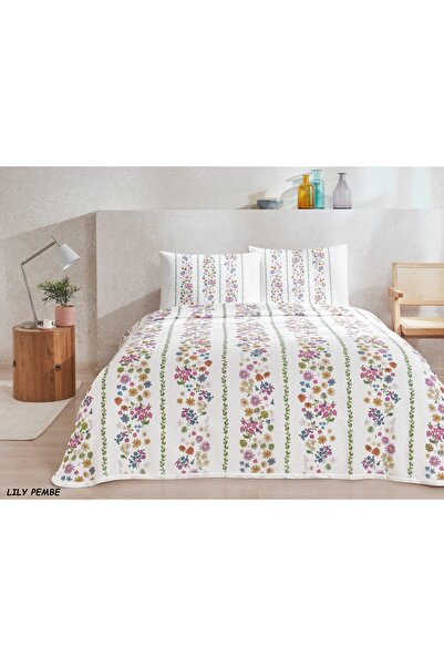 Taç Šareni Cvetni dezen Bračni Pike set Ljiljan Roze - 100% pamuk - Mekana i ...