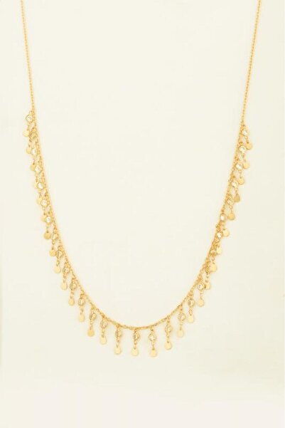 Mistik Silver Taşlı Pullu Sallantılı Gümüş Kolye