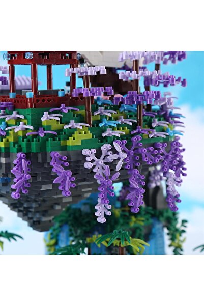 YUSHINV Sakura Ağaç Evi Yapı Blokları, 4574 Parça, Orijinal Müzik, Hediye Kutulu