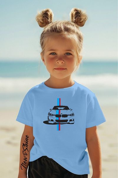 New Shine 1 tricou este un cadou pentru achiziții de 6 și peste în coș - Tricou pentru copii oversize cu imprimeu Bmw