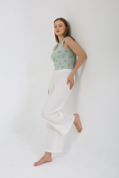 modaserdem Set de 2 pantaloni largi pentru femei Mdsrdm
