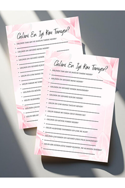 Siorina Events -20 قطعة من العروس التي تعرف أفضل بطاقات أسئلة العازبة، الوعد،...