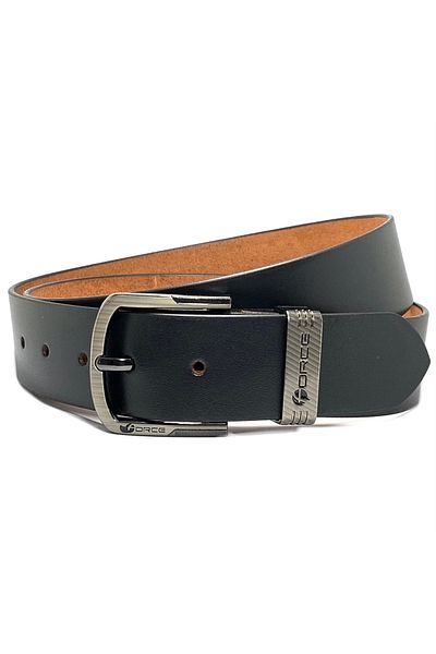 Force Genuine Leather Belt Men - Semi-Casual Men's Belt, Gifts - Black & Brown Men’s Leather Belt for Men