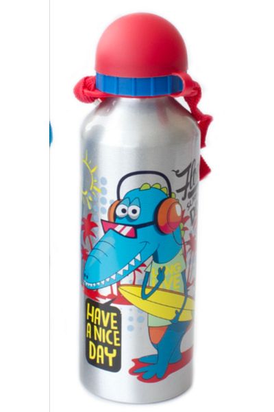 Cem Aluminum Flask with Crocodile