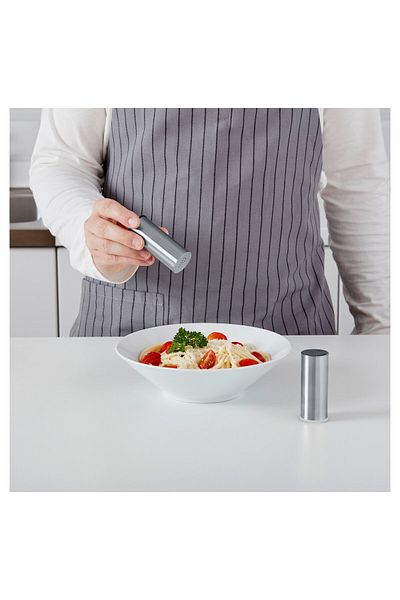 IKEA PLATS Salt/pepper shaker, set of 2, stainless steel