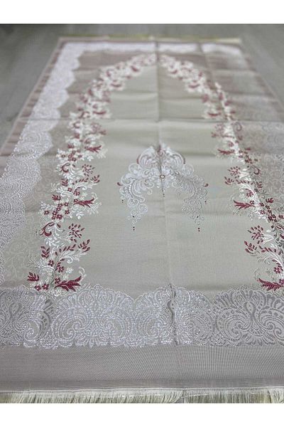 HMZ Textile Gift Dowery Package Embroidered Satin Fabric Chenille Praying Mat and Container.