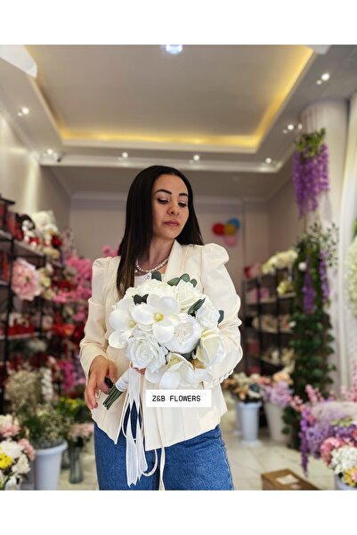 Z&B FLOWERS Gelin Buketi Gelin Çiçeği Manolya Çiçeği El buketi Nikah Çiçeği D...