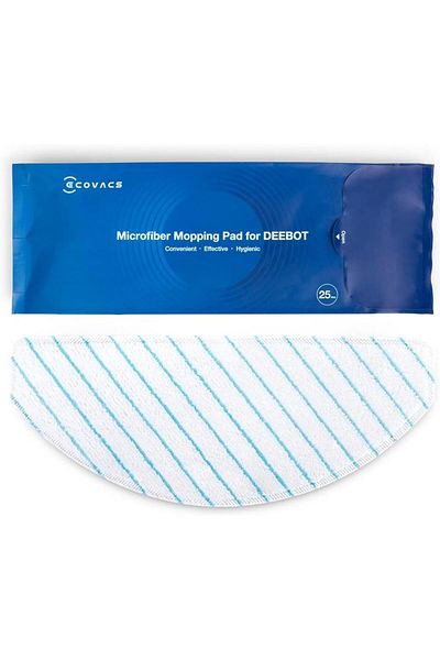 Ecovacs Set of 25 Ecovacs washable mop refills compatible with T8/N8/N8 Pro/T9/X1 Plus/T10/T10 Plus