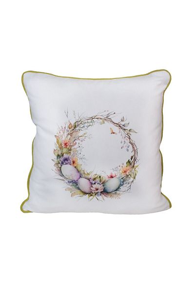 Lenjerii Deosebite Decorative Easter pillowcase 45x45cm, Egg Wreath F06
