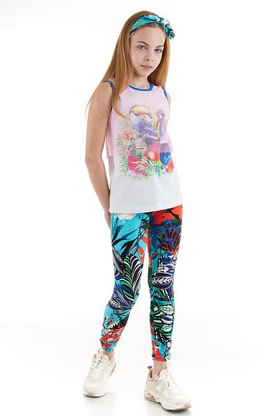 Colorinas Set de atlet cu jambiere tropicale