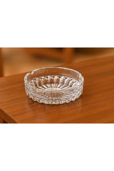 Fİ HOME 10cm Diameter Glass Ashtray - 1 Piece