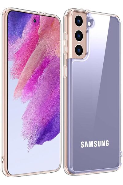 izzytech جراب سيليكون مرن شفاف عديم اللون متوافق مع هاتف Samsung Galaxy S21 PLUS