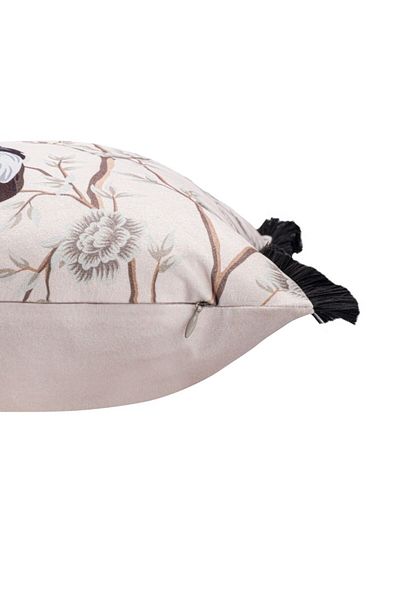 Lenjerii Deosebite Decorative velvet pillowcase 43x43cm, Elegant Cranes CBF1