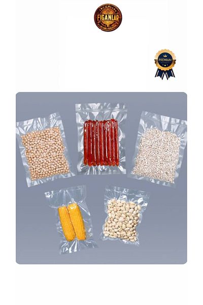 figanlar ambalaj (Smooth) Food Vacuum Machine Bag Vacuum Bag Household 18X25 cm 50 Pcs