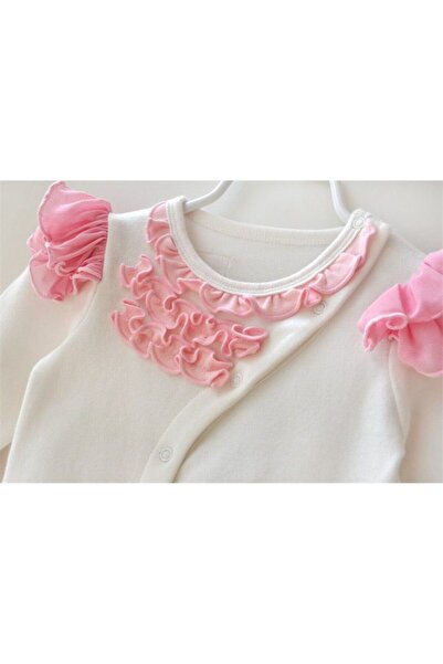 nannie Evelina Baby Girl Jumpsuit with White Hat - 0-3 months