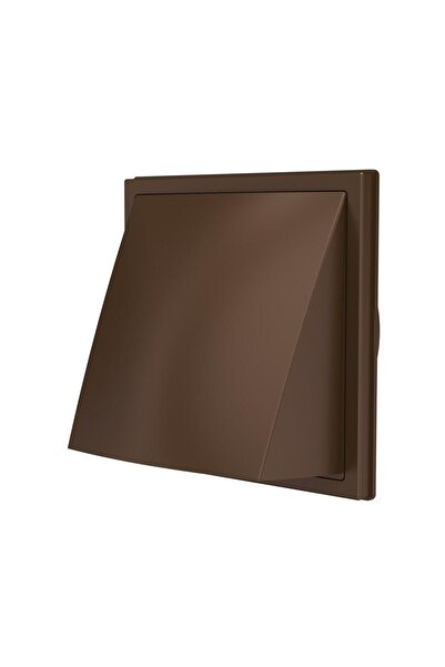 ERA Grila ventilatie patrata cu clapeta antiretur, Diametru 125mm, exterior 150x150, ASA plastic Brown