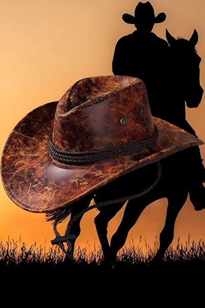 Mood Agenda Pălărie de cowboy din piele vegană unisex