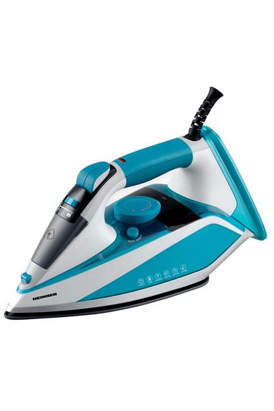 Heinner Fier de calcat Heinner HSI-2400LGR, Talpa ceramica, 2400 W (Alb/Albastru)
