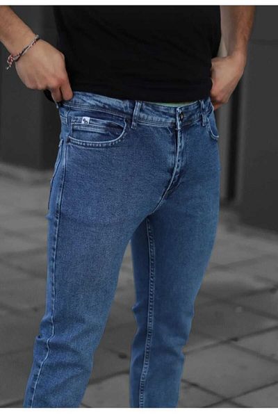 Avcı Blugi pentru bărbați slim Fit Lycra Blue Skinny Leg Jeans