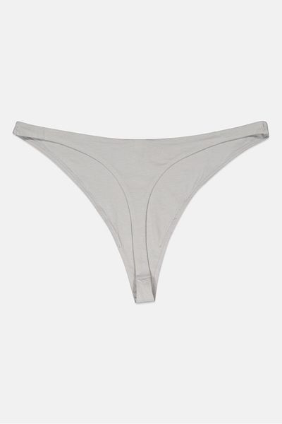 Hunkemöller x NA-KD Hunkemoller X Na-kd Women Solid High Waist Thong, Grey