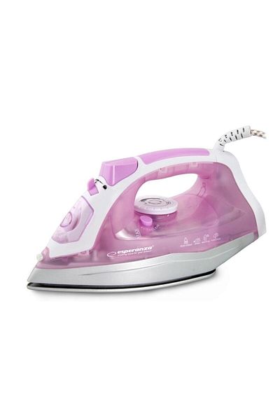 ESPERANZA Fier de calcat ESPERANZA Tulle Ceramic, 2400W (Alb/Roz)