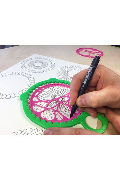 HobiHub Spirograph Drawing Set – Mandala & Spiral Drawing Template, Kids & Adults Hobby Set
