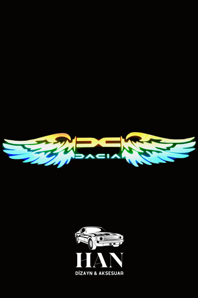 Home DACİA Uyumlu Hologram Kanat Logo Sticker Çıkartma Oto Aksesuar Araba