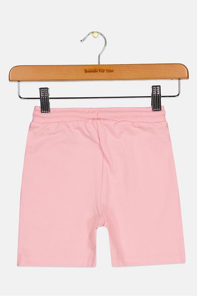 DİSNEY PRİNCESS Kids Girl Graphic Print Basic Shorts, Pink
