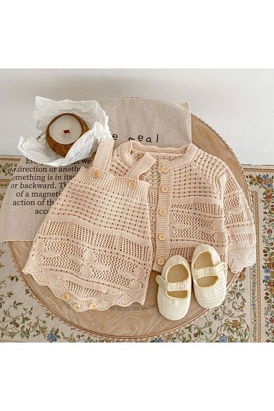 nannie Girls' Knitted Outfit Pink Nude Nadia - 2-3 years